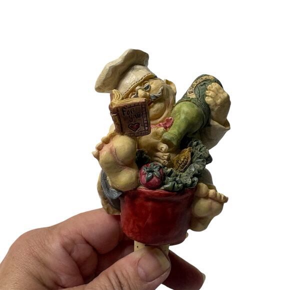 WINE THINGS UNLIMITED | Vintage 2000 Chef Wine Bottle Stopper New in Box - Picture 1 of 14